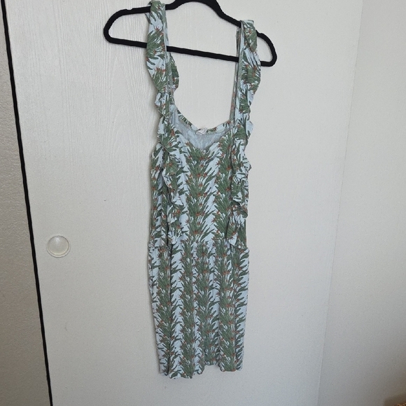 womens pinafore ruffle romper | bird of paradise | bamboo - XXL - Picture 1 of 4